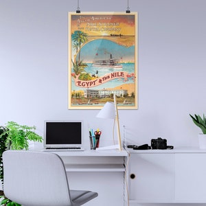 Egypt & The Nile, 1910s — retro vintage travel poster