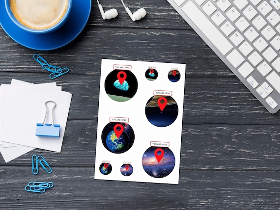 You are here: Milky Way galaxy map, space map — Space sticker, sticker pack, sticker sheet, vinyl sticker, phone sticker, laptop stickers
