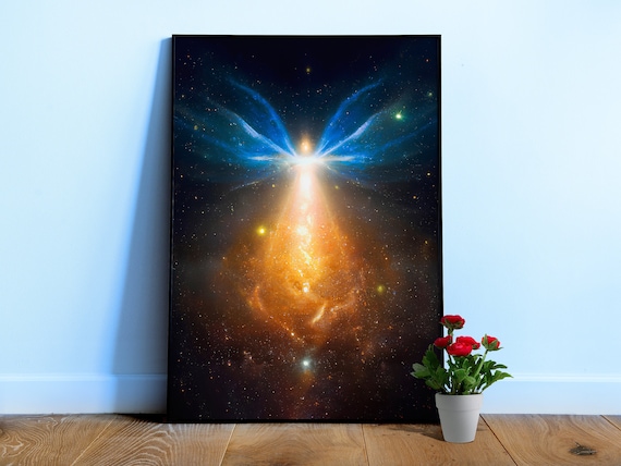 Heaven's Gate #1.3 ߷ — vibrant space poster, ethereal yoga print, abstract art, spiritual wall decor, aura poster, astrology poster