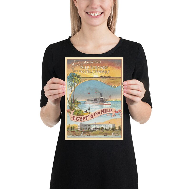 Egypt & The Nile, 1910s — retro vintage travel poster, retro travel art, retro travel wall art