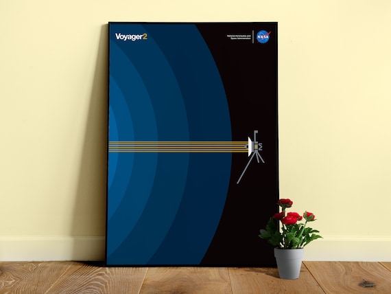 Voyager 2, NASA/JPL poster — space poster, science poster, retro space poster, vintage space poster