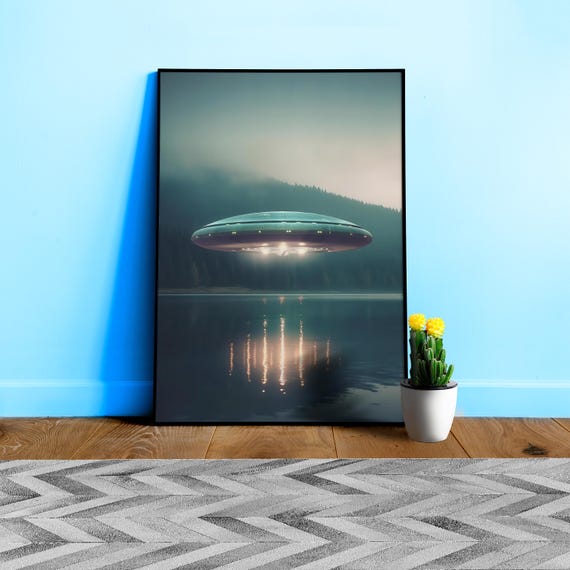 The Truth is Out There / The X-Files photo of UFO, 1980s — sci-fi poster, movie art, I want to believe poster, space print,aliens wall decor