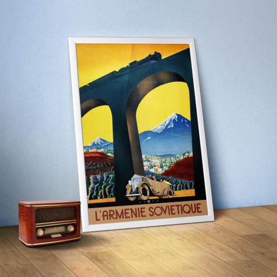 Armenia / Հայաստան, USSR 1935 — Soviet retro travel poster, Soviet art print, vintage travel wall decor, propaganda poster