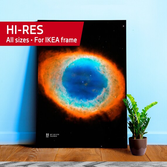 Ring Nebula. M57, NGC 6720 — NASA Hubble Space Telescope — space poster, science poster, space photo, abstract poster