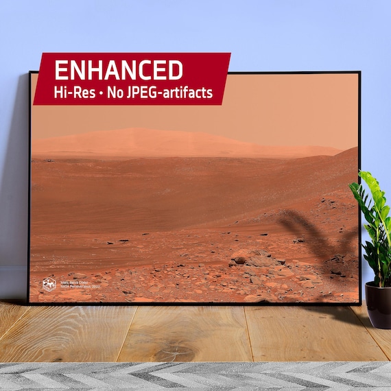 NASA Perseverance, 2023, Mars, Belva Crater — space poster, Hi-Res photo poster, Mars poster, Mars panoramic photo, space gifts