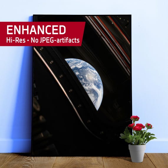 Our Earth: NASA Artemis II (Hi-Res photo) — space poster, science art print, nerdy gift for him