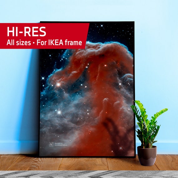 Barnard 33, Horsehead Nebula - NASA Hubble Space Telescope — space poster, science poster, space photo, abstract poster