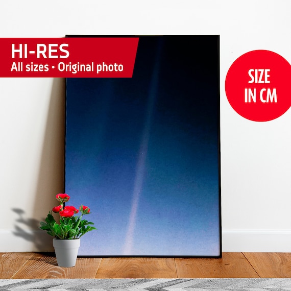 Pale Blue Dot poster, Voyager 1 poster (2020 revision) — Space poster, science poster, photo poster [cm]