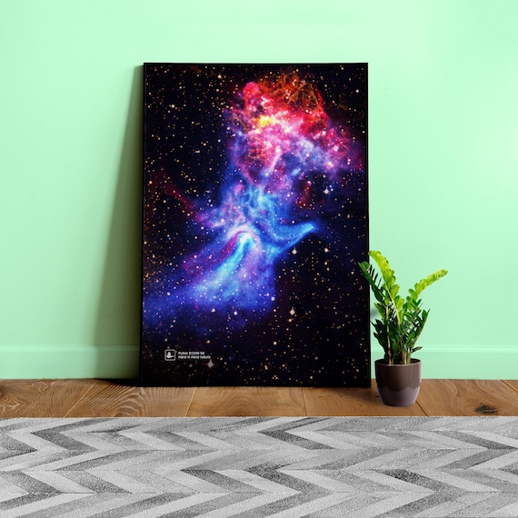 Pulsar B1509-58, nebula MSH 15-52 (James Webb/JWST) β space poster, science print, space art, jwst wall decor, NASA art print