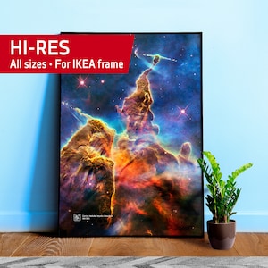 Carina Nebula, Mystic Mountain. HH 901 (Hubble telescope) — space poster, science poster, space photo,space art, Hubble picture, NASA poster