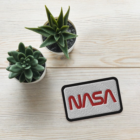 NASA logo, The Worm NASA — embroidered patch, space patches, nasa patch, retro patch, vintage patch