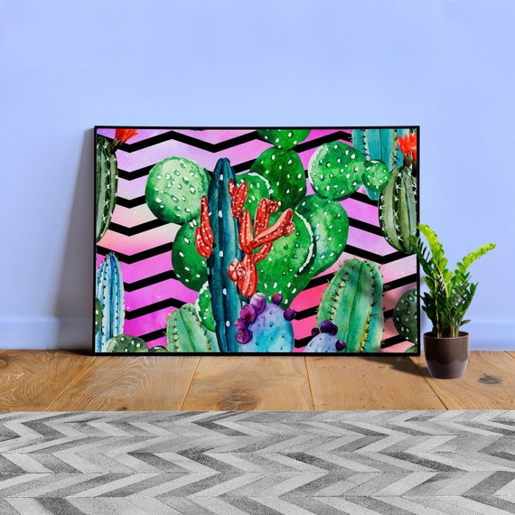 Tropical Synthwave Space #11 Neon Geometric Jungle — space poster, tropical poster, synthwave neon poster, abstract poster