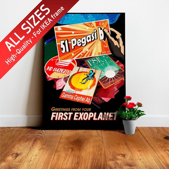 Exoplanet 51 Pegasi b (NASA Visions of the Future), space travel — space vintage poster, space travel poster, space poster, space art