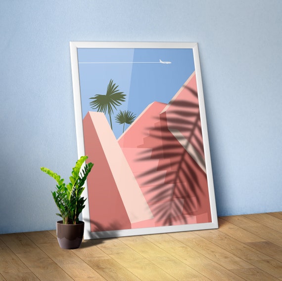 Boho travel poster Egypt Morocco Tunisia #2 – Minimalist wall art, aesthetic boho decor, modern travel print, abstract home poster