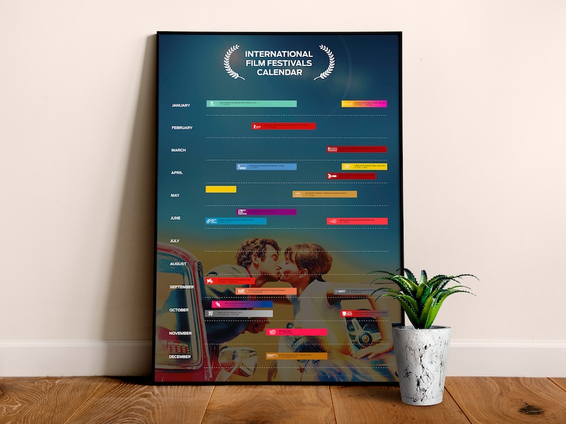 International Film Festivals Calendar Poster Etsy