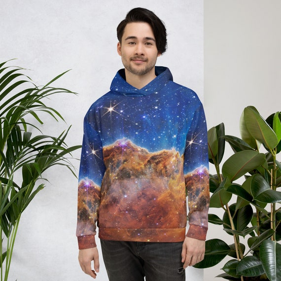 JWST Cosmic Cliffs. Carina Nebula. NGC 3324 (James Webb/JWST) — Space Unisex Hoodie. Space clothing, space hoodie