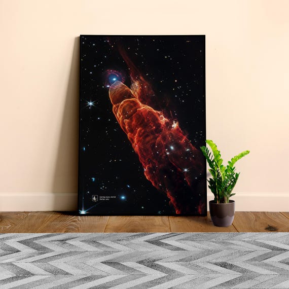 Herbig-Haro 49/50 (James Webb/JWST) β space poster, science print, space art, jwst wall decor, NASA art print