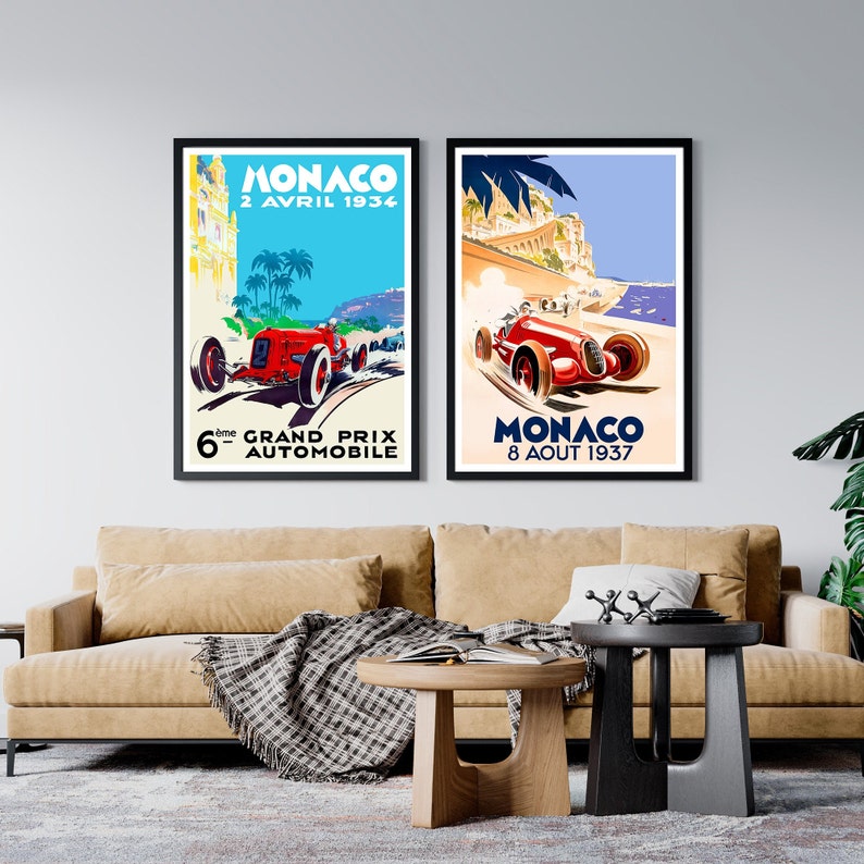 Monaco Vintage F1 Grand Prix 1937 Poster Vintage Formula 1 - Etsy