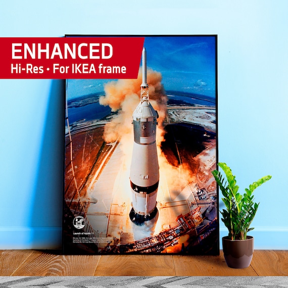 NASA Apollo 11: liftoff rocket, 1969 — space poster, space art, photo poster, NASA print, space wall decor