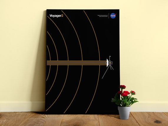 Voyager 2, NASA/JPL poster — space poster, science poster, retro space poster, vintage space poster