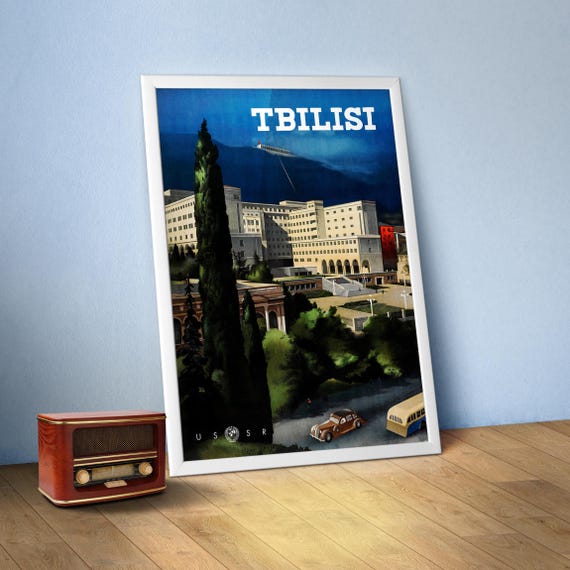 Tbilisi Georgia/Sakartvelo/საქართველო, USSR 1935 — Soviet retro travel poster, vintage travel art print, 1930s wall decor