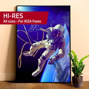 Ed White, First American Spacewalker, NASA Gemini mission, 1965 — space poster, space wall art, photo poster, NASA print, space lovers decor