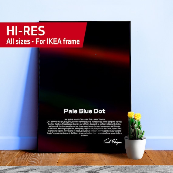 Pale Blue Dot poster, NASA Voyager 1, 1990 — Space poster, science print, wall art, NASA poster, vector art