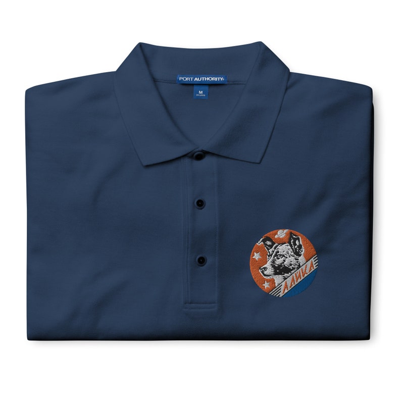 Layka Patch Laika Embroidered T-shirt, Soviet Space — Embroidered Men's Premium ...