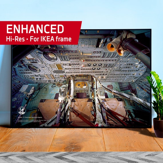 NASA Apollo 11 Command Module Interior — space poster, space art, photo poster, NASA print, space wall decor