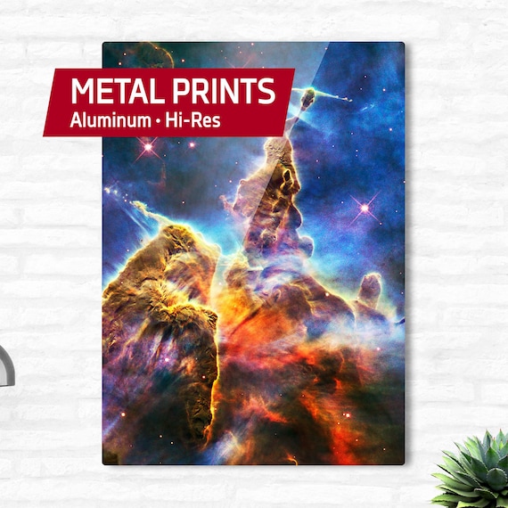 Carina Nebula, Mystic Mountain. HH 901 (Hubble telescope) — Metal print. Space poster, Science metal wall art, Hubble picture