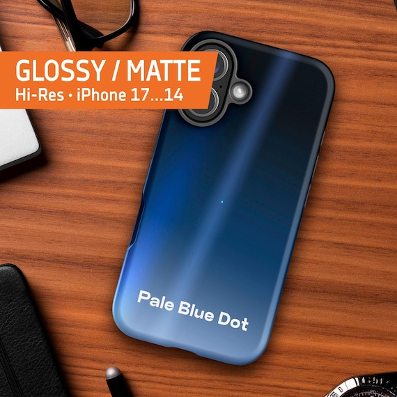 Pale Blue Dot case, NASA Voyager 1 (2020 rev.) — Tough Case for iPhone 17/16/15/14/13 (Glossy/Matte), iPhone space cover, Space poster