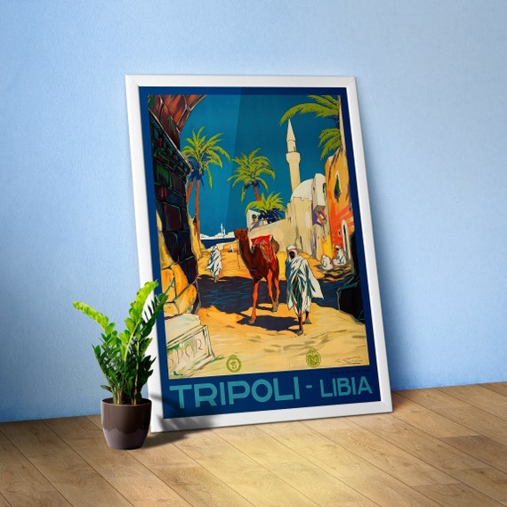 Tripoli, Libya (ENIT, 1930) — retro vintage travel poster, retro travel art, retro travel wall art
