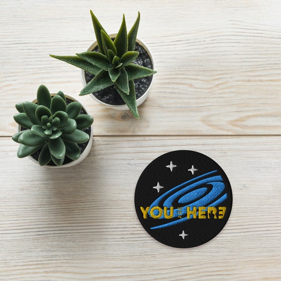 You are here: Milky Way galaxy map — Embroidered patch, space patch, retro patch, vintage patch