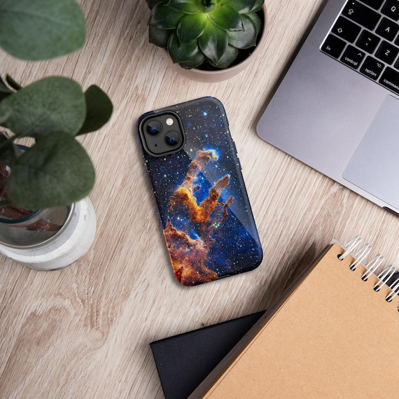 JWST Pillars of Creation 2022 (James Webb/JWST) — Tough Glossy iPhone space case (iPhone 17/16/15/14/13/12 case). Space iPhone cover
