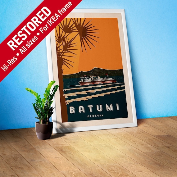 Batumi, Georgia/Sakartvelo/საქართველო, 1920s — retro travel poster, vintage travel art, retro travel wall art