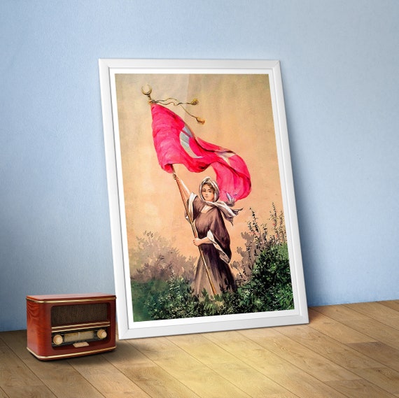 My Glorious Flag / Şanlı Bayrağım, Turkey, 1921 — Turkish vintage poster, Mustafa Kemal Ataturk poster, propaganda poster