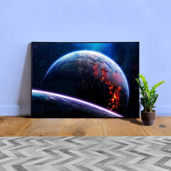 Space explosion: Apocalypse in space #4 — space poster, space art, photo poster, space collage, sci-fi print, dead space art