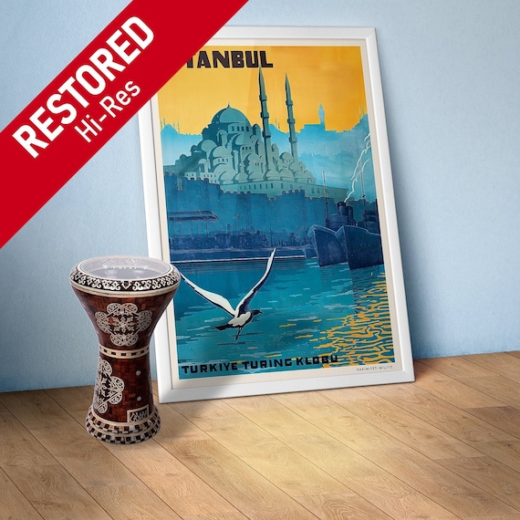 Istanbul, Turkey, 1928 (Türkiye Turing Klöbü) — retro travel poster, vintage poster, travel art, retro travel wall art
