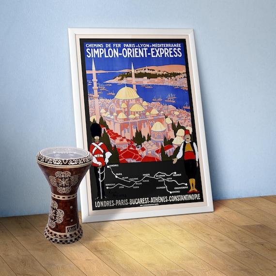 Orient Express, Simplon, Istanbul, Turkey, 1900 — retro vintage travel poster, retro travel art, retro travel wall art