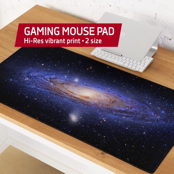 Andromeda Galaxy Mouse Pad — Gaming Mouse Pad. M31 galaxy, NASA Hubble Space Telescope art, Galaxy Desk Mat, Astronomy Gift