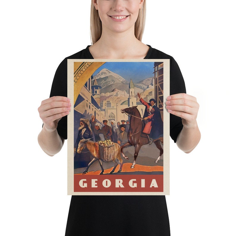 Georgia, 1930s — retro travel poster, vintage travel art, retro travel wall art