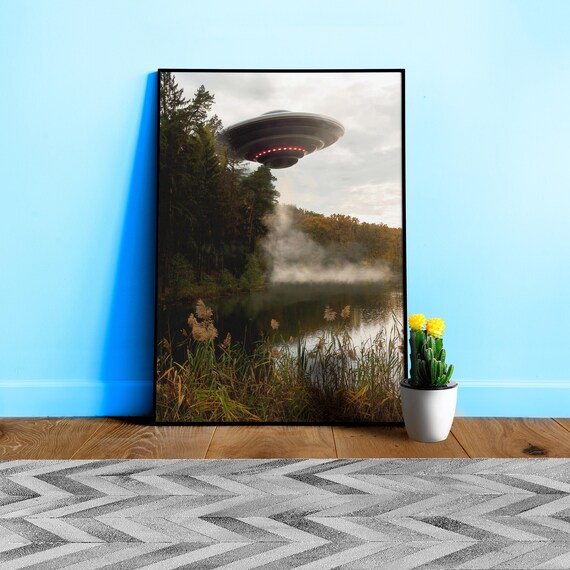 The Truth is Out There / The X-Files photo of UFO 90s — sci-fi poster, movie art, I want to believe poster, space print, aliens wall decor