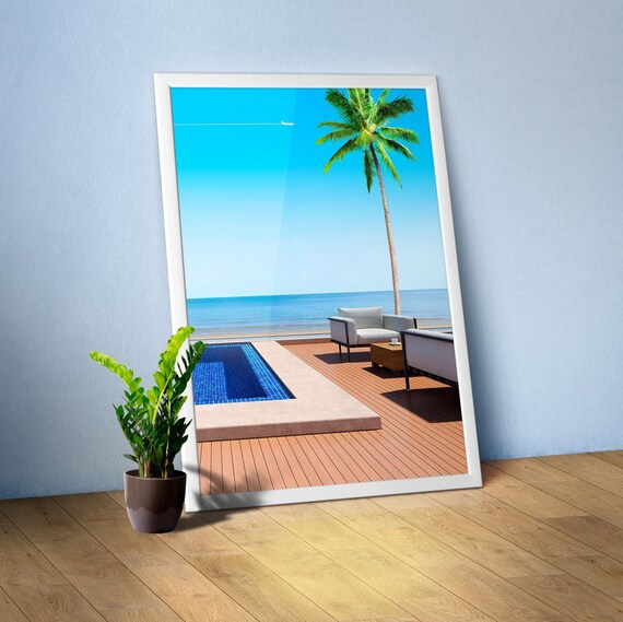 City pop poster Ibiza Spain Miami Egypt 2 – Retro travel wall art, Hiroshi Nagai style print, boho decor, minimalist aesthetic poster