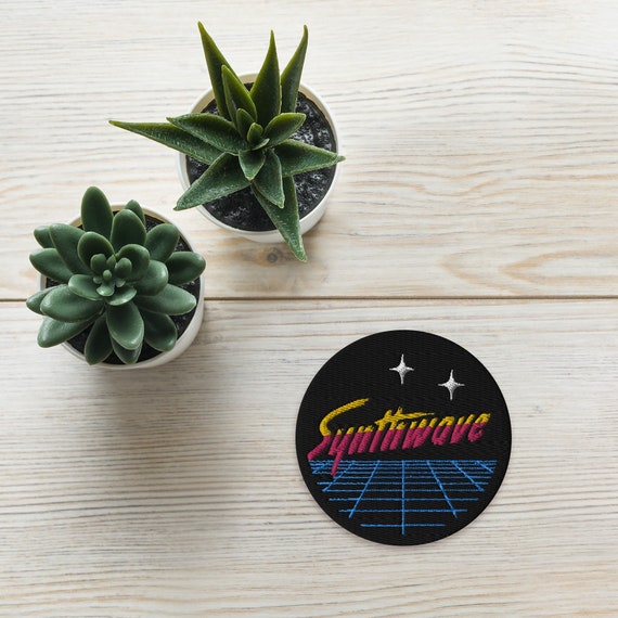 Synthwave/Retrowave/Vaporwave patch — embroidered patch, space patches, retro patch, vintage badge, 80s iron on patch