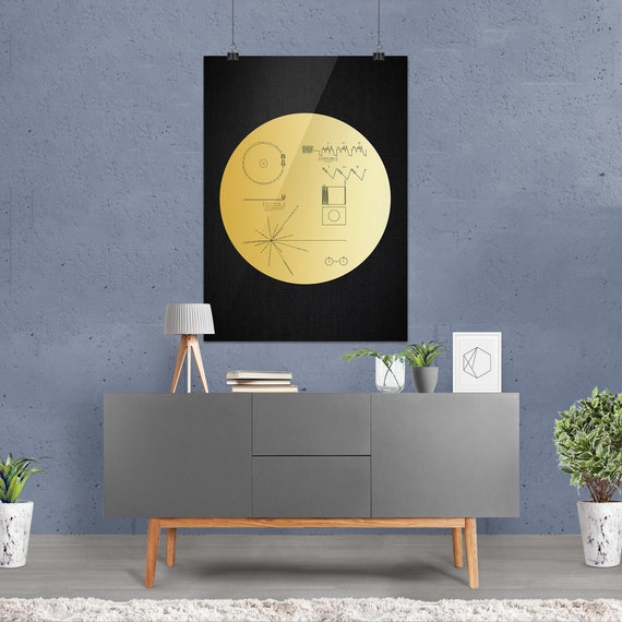 NASA Voyager 1 Golden Record — space poster, science poster, space art, space wall decor