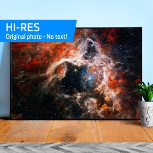 JWST Tarantula Nebula. 30 Doradus. NGC 2070 (James Webb/JWST). No text — space poster. Science poster, jwst picture, abstract poster
