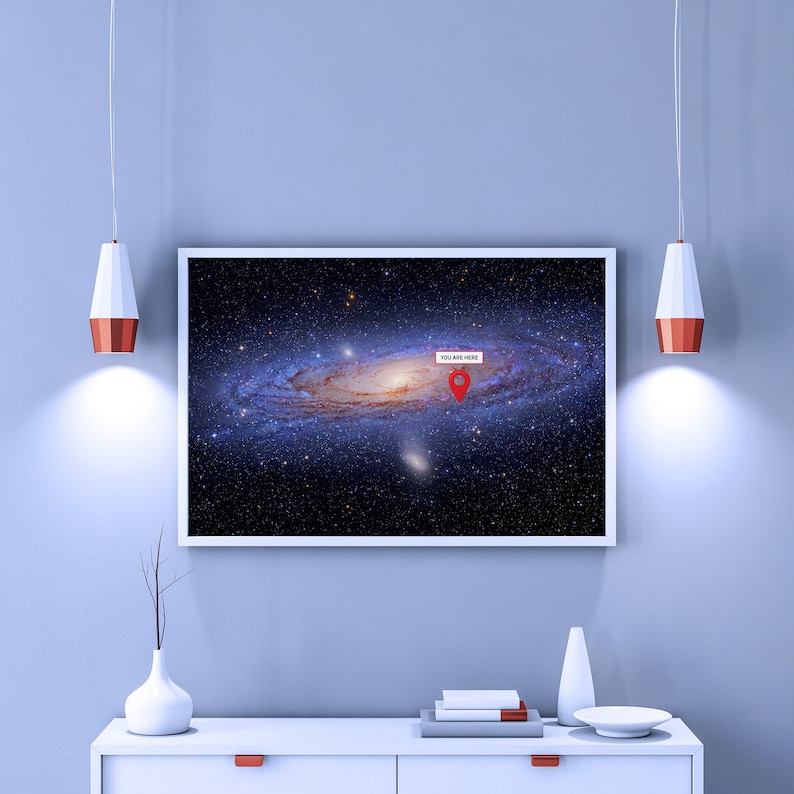 You are here Milky Way Poster Etsy