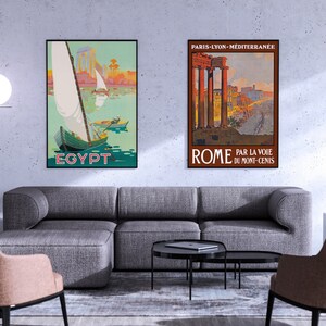 Egypt, The Nile River, c. 1930s — retro vintage travel poster, retro travel art, retro travel wall art