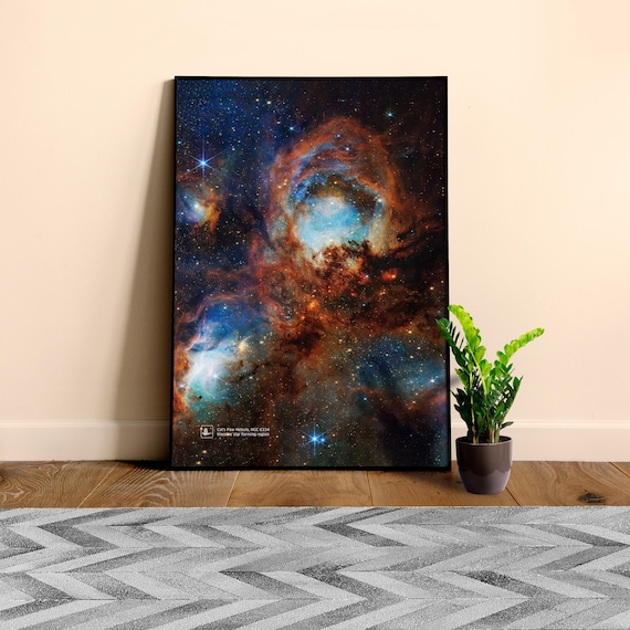 Cat's Paw Nebula, NGC 6334 (James Webb poster/JWST) — space poster, science print, space art, jwst wall decor, NASA art print