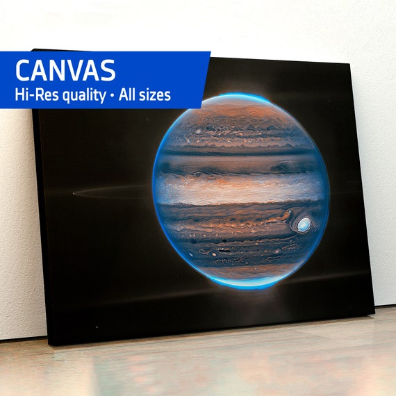 JWST Jupiter 2022 (James Webb/JWST) — Canvas. Space poster, science poster, space photo, space art, jwst picture